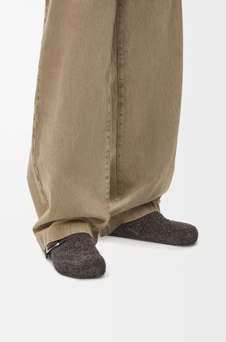 Loewe Ease Buckle Mule In Brushed Suede 2 Colours