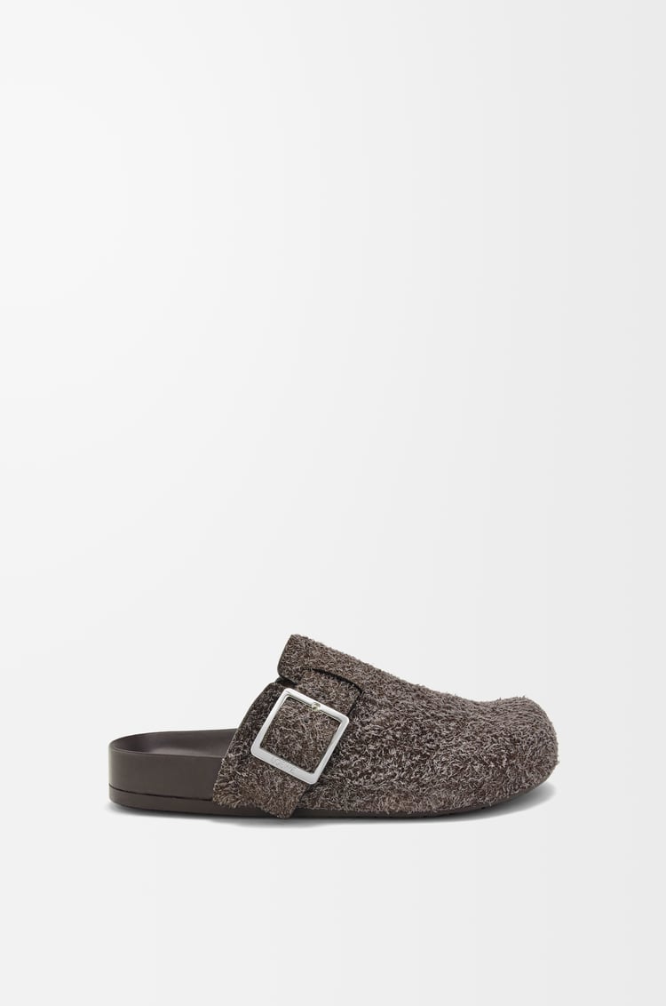 Loewe Ease Buckle mule in brushed suede 2 Colours