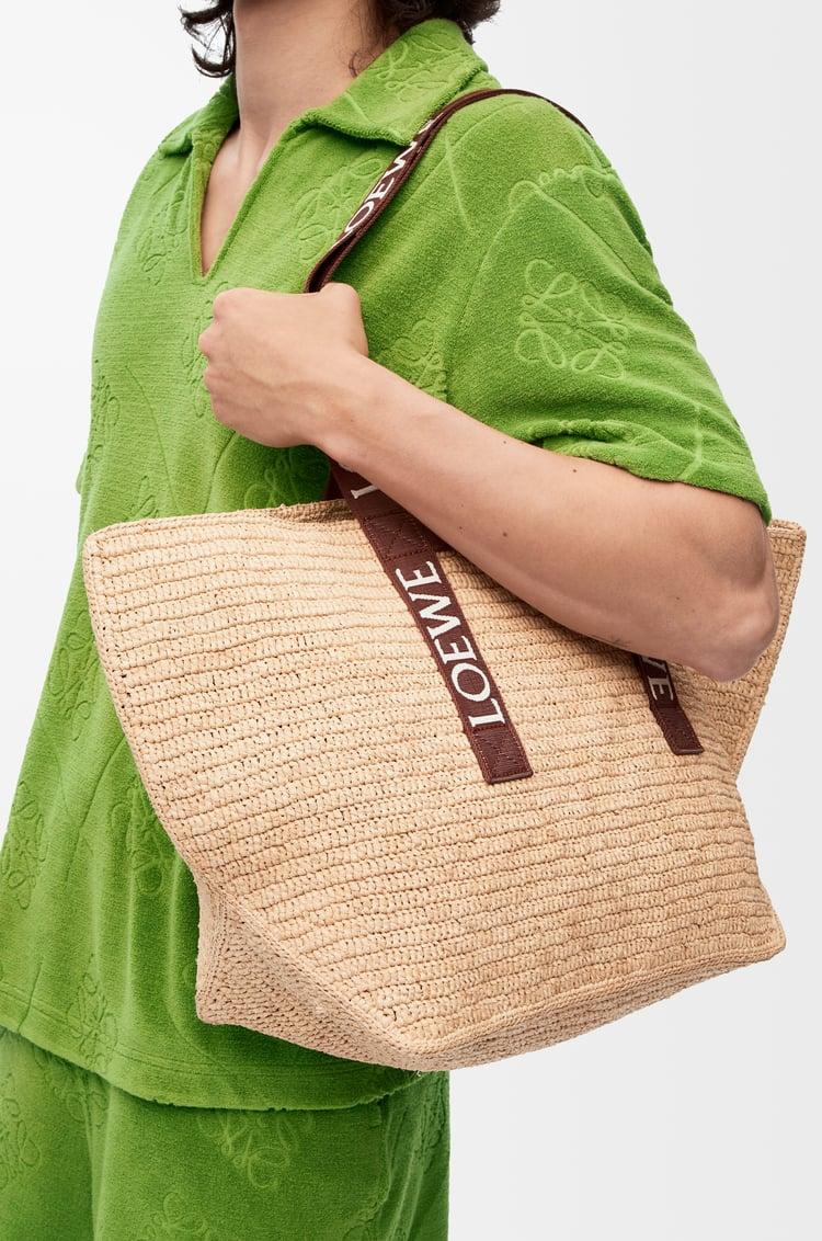 Loewe Fold Shopper In Raffia 1 Colours