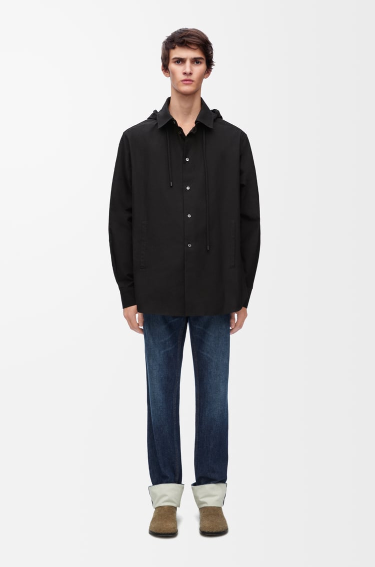 Loewe Hooded Overshirt In Cotton 1 Colours