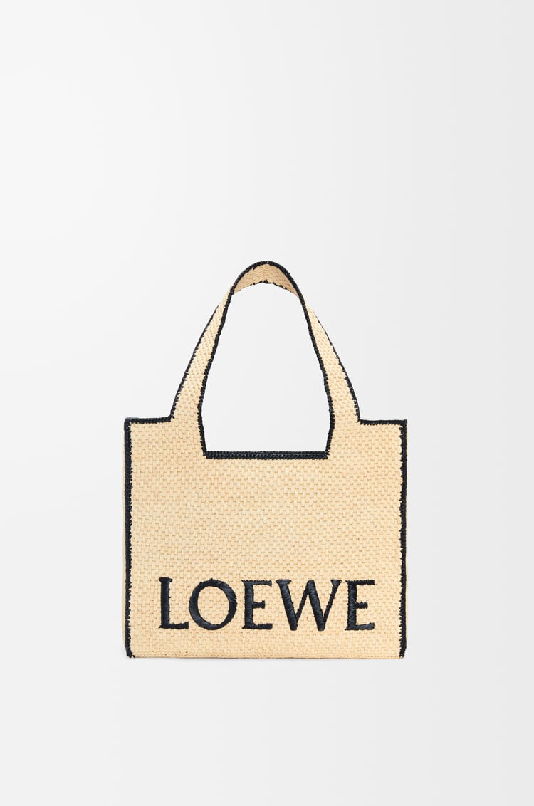Loewe Large LOEWE Font tote in raffia 1 Colours