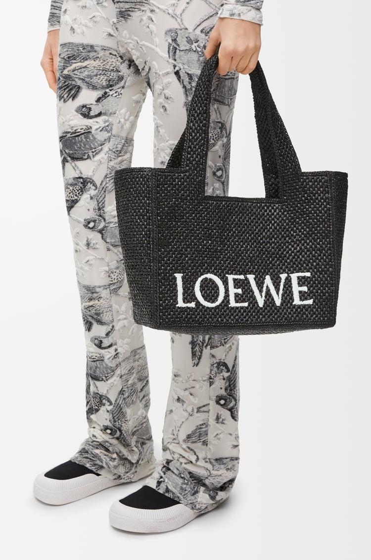 Loewe Medium LOEWE Font Tote In Raffia 2 Colours