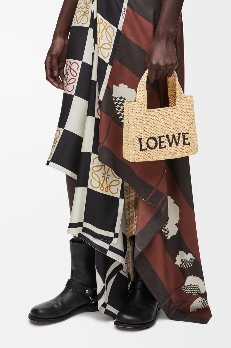 Loewe Mini LOEWE Font Tote In Raffia 1 Colours