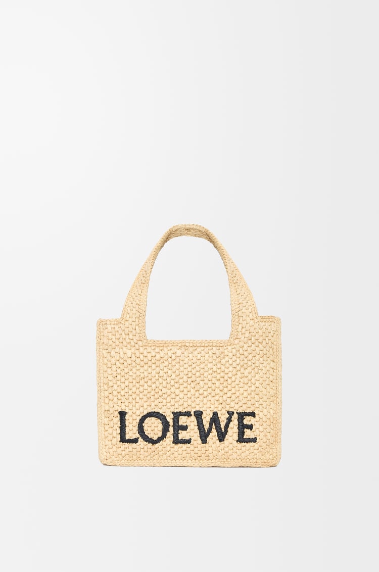 Loewe Mini LOEWE Font tote in raffia 1 Colours