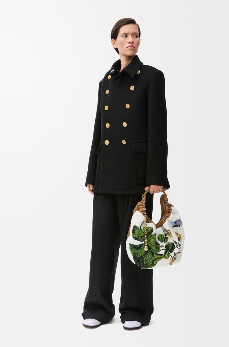 Loewe Peacoat In Wool And Cashmere 1 Colours