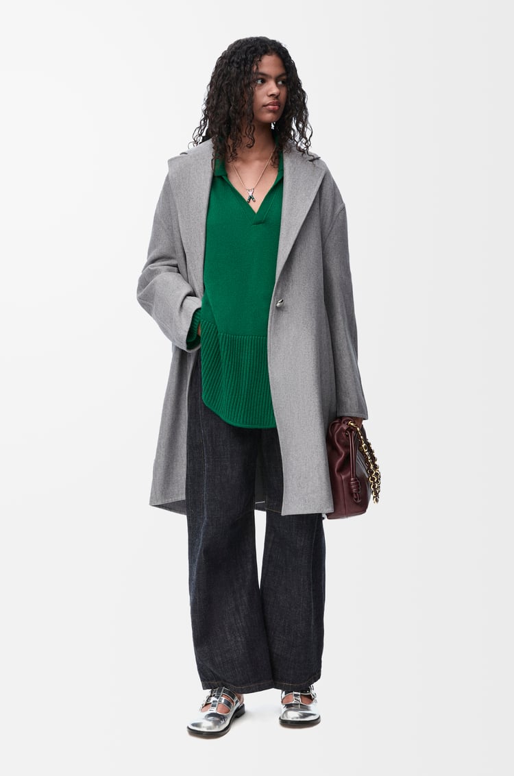 Loewe Pebble Coat In Wool And Cashmere 2 Colours
