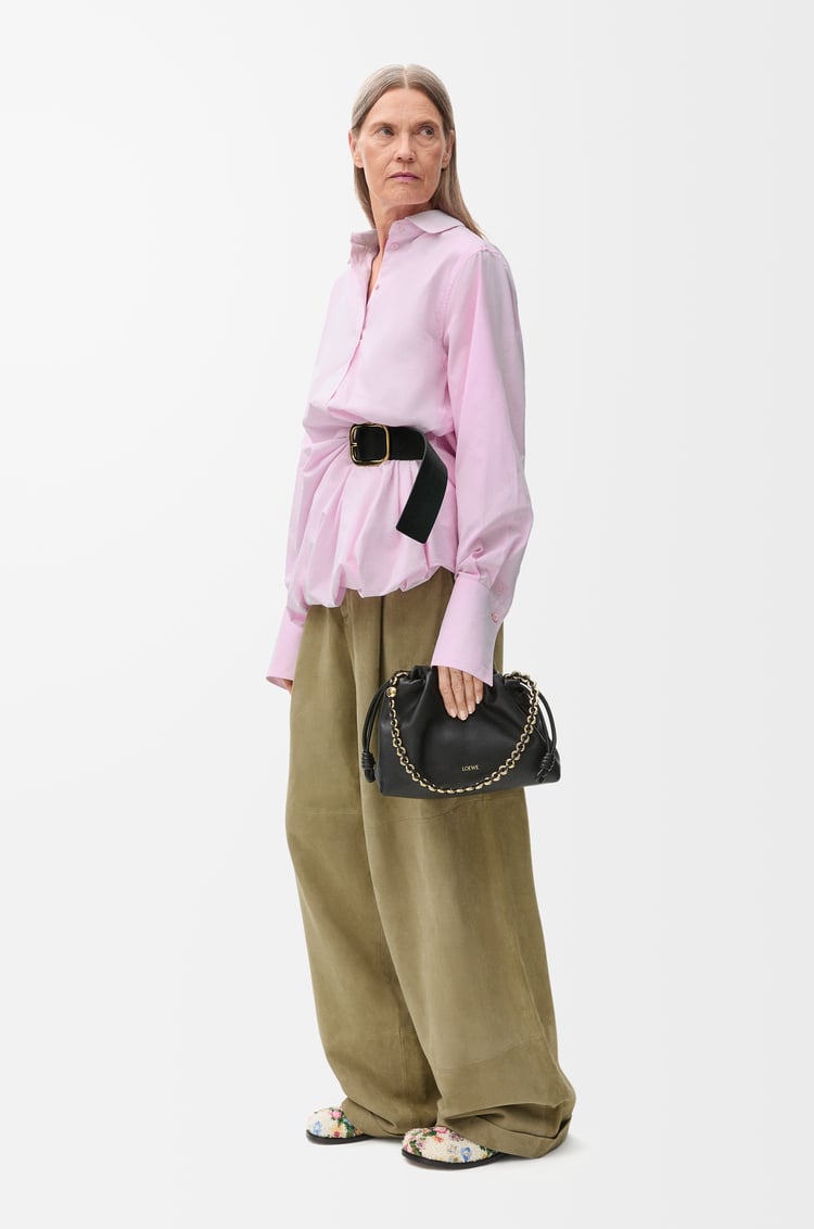 Loewe Pleated Trousers In Suede Lambskin 2 Colours