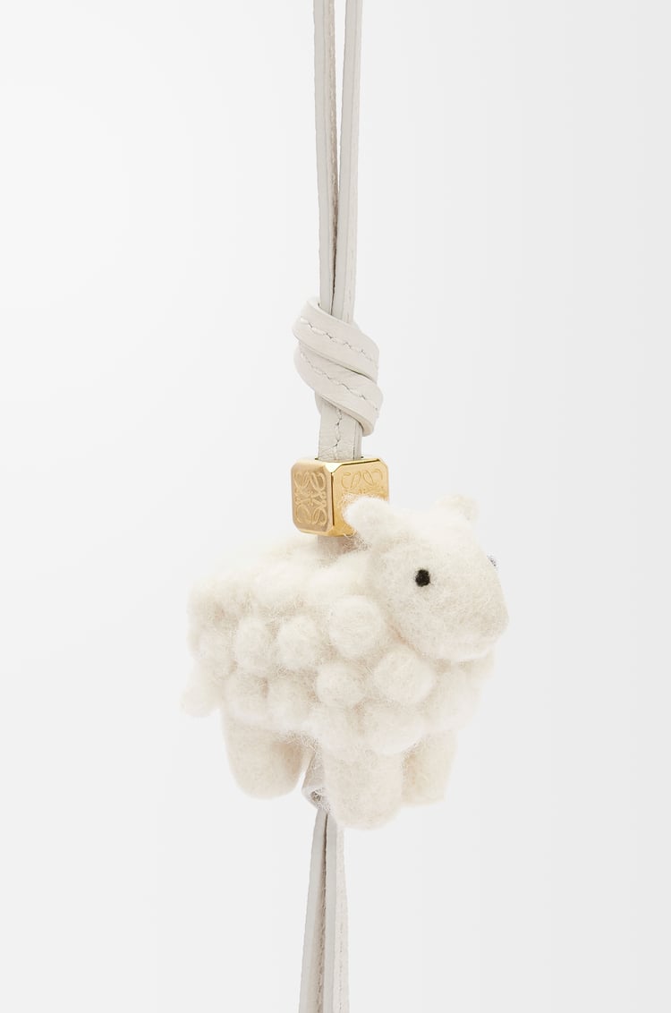 Loewe Sheep Charm In Felt And Calfskin 1 Colours
