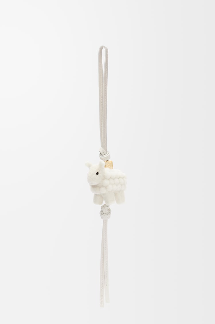 Loewe Sheep charm in felt and calfskin 1 Colours