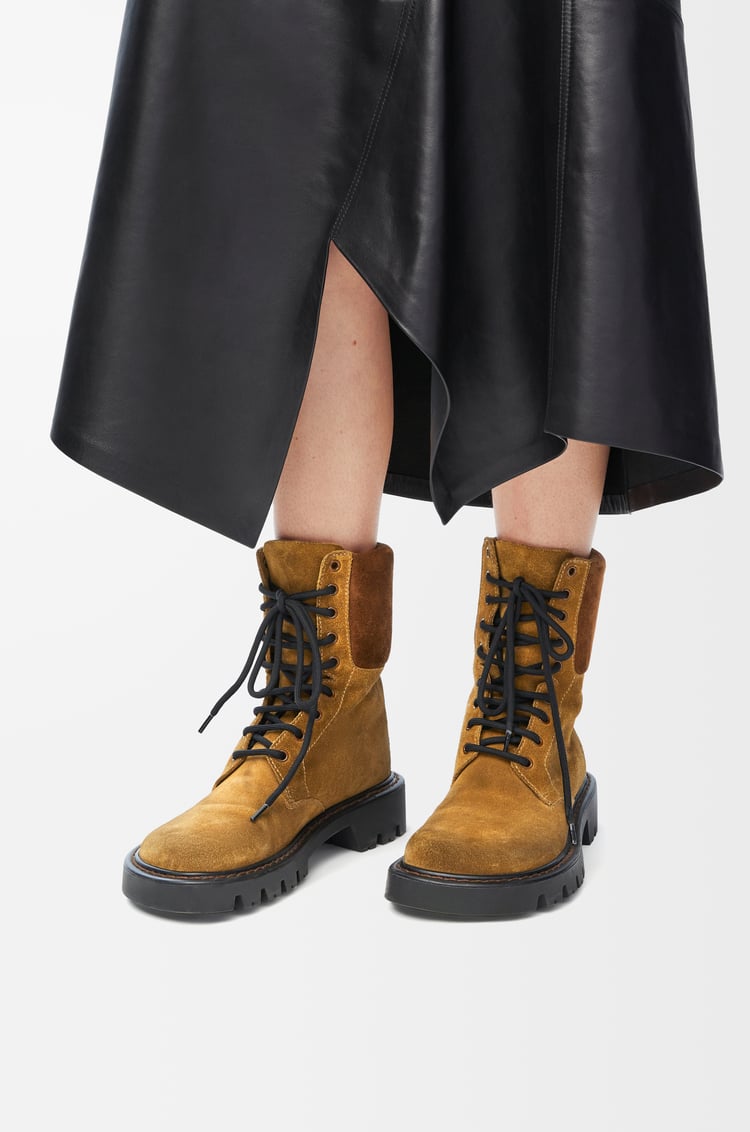 Loewe Sierra Combat Boot In Suede 1 Colours