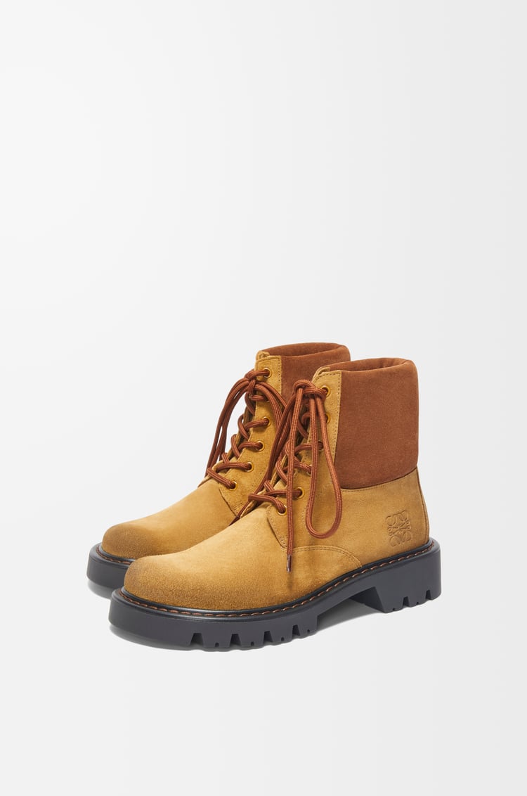 Loewe Sierra Combat Boot In Suede 2 Colours