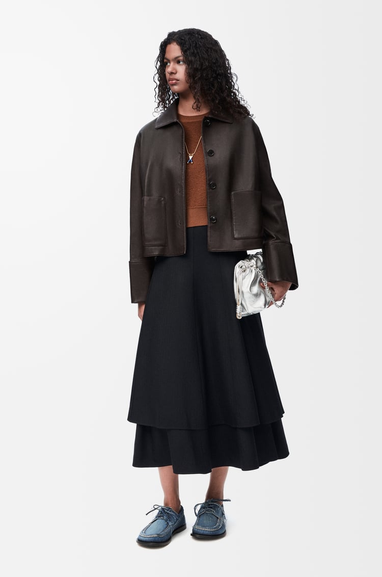 Loewe Turn-up Jacket In Nappa Lambskin 2 Colours