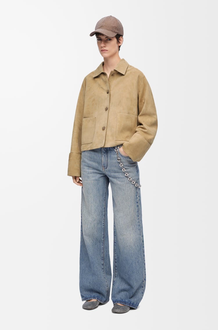 Loewe Turn-up Jacket In Suede Lambskin 1 Colours