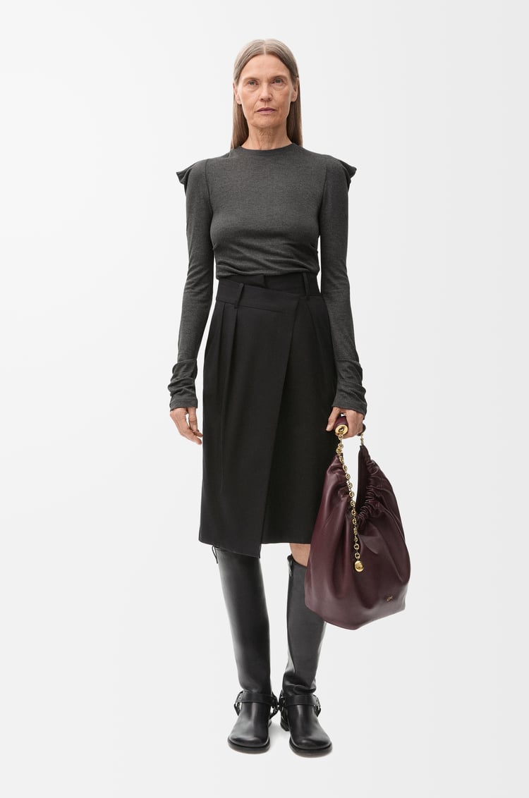 Loewe Wrap Skirt In Cotton And Silk 1 Colours