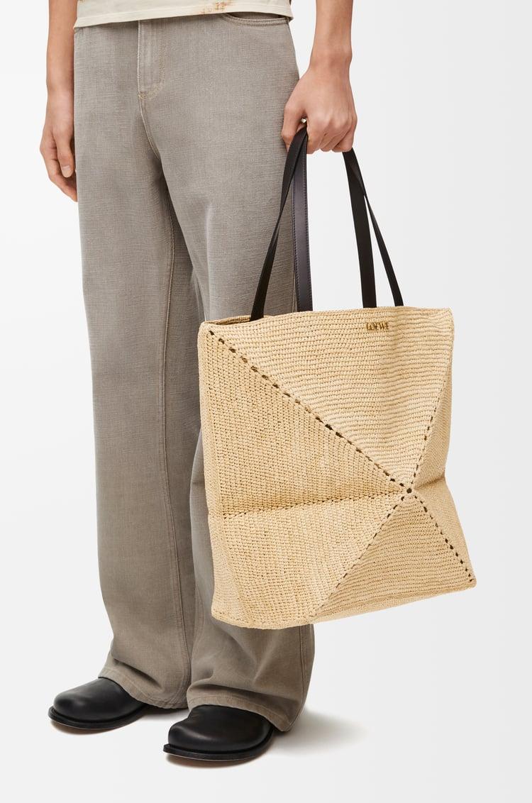 Loewe XL Puzzle Fold Tote In Raffia 1 Colours