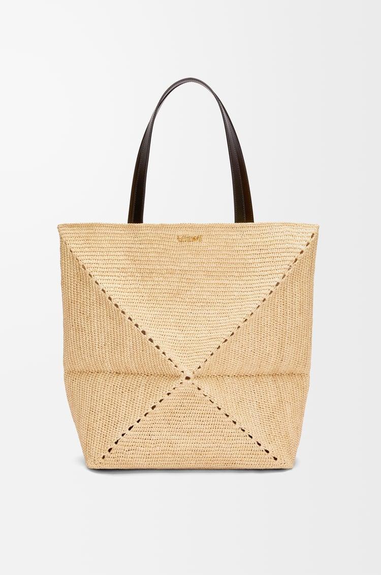 Loewe XL Puzzle Fold Tote in raffia 1 Colours