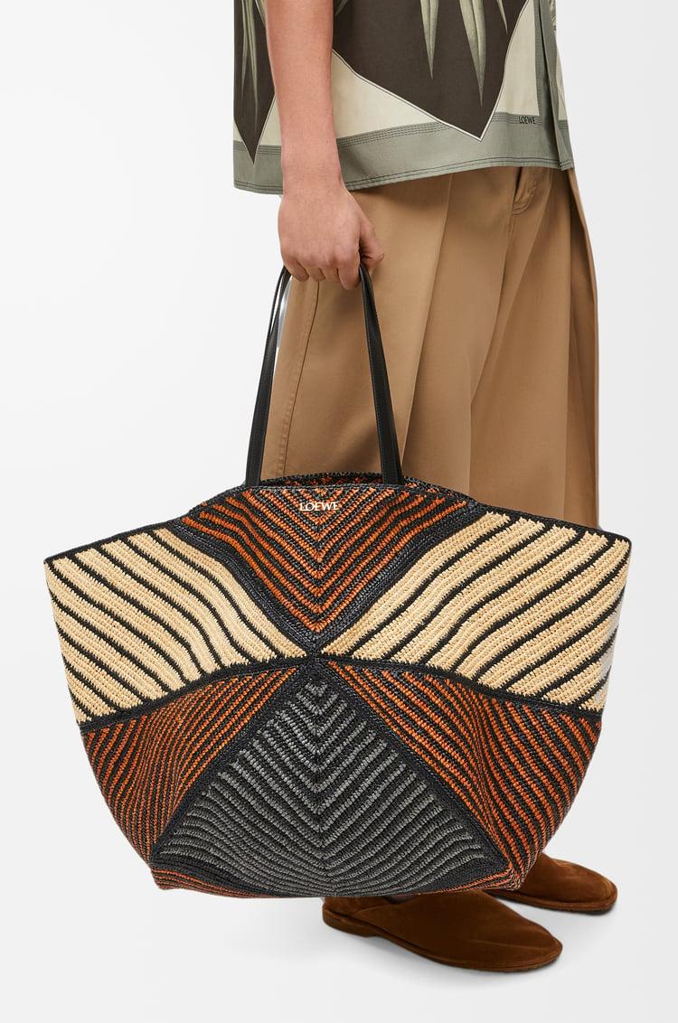 Loewe XXL Puzzle Fold Tote In Raffia 1 Colours