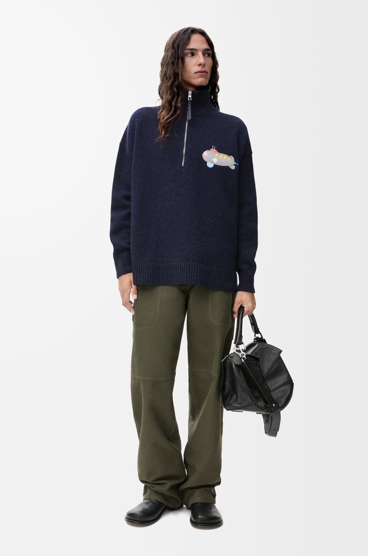 Loewe Zip-up Sweater In Wool 1 Colours