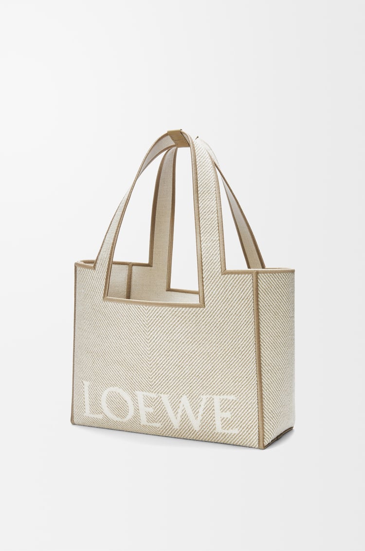 Loewe Medium LOEWE Font Tote In Jacquard Canvas 1 Colours