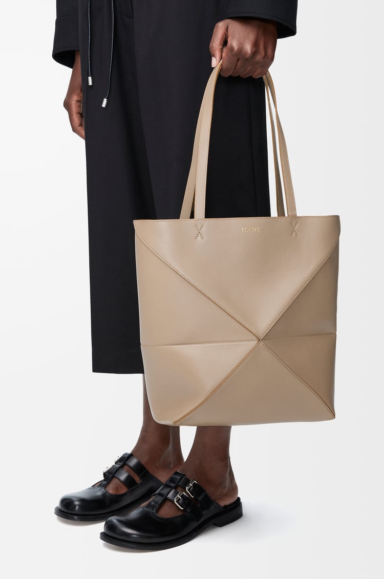 Loewe Medium Puzzle Fold Tote In Shiny Calfskin 9 Colours
