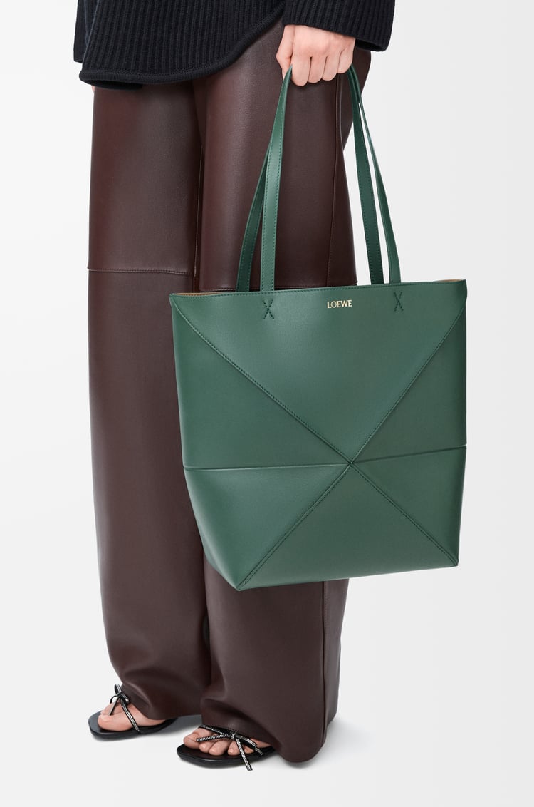 Loewe Medium Puzzle Fold Tote In Shiny Calfskin 9 Colours