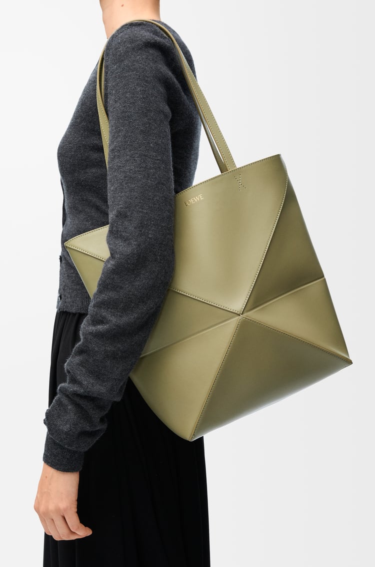 Loewe Medium Puzzle Fold Tote In Shiny Calfskin 9 Colours
