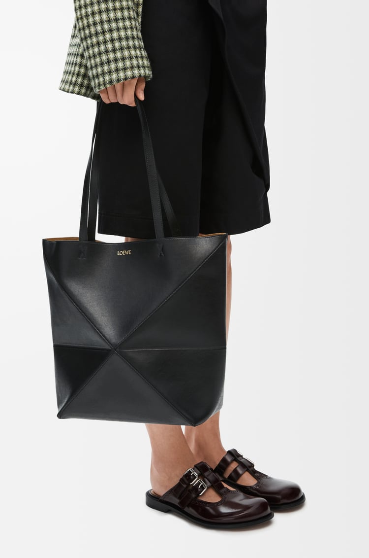Loewe Medium Puzzle Fold Tote In Shiny Calfskin 9 Colours