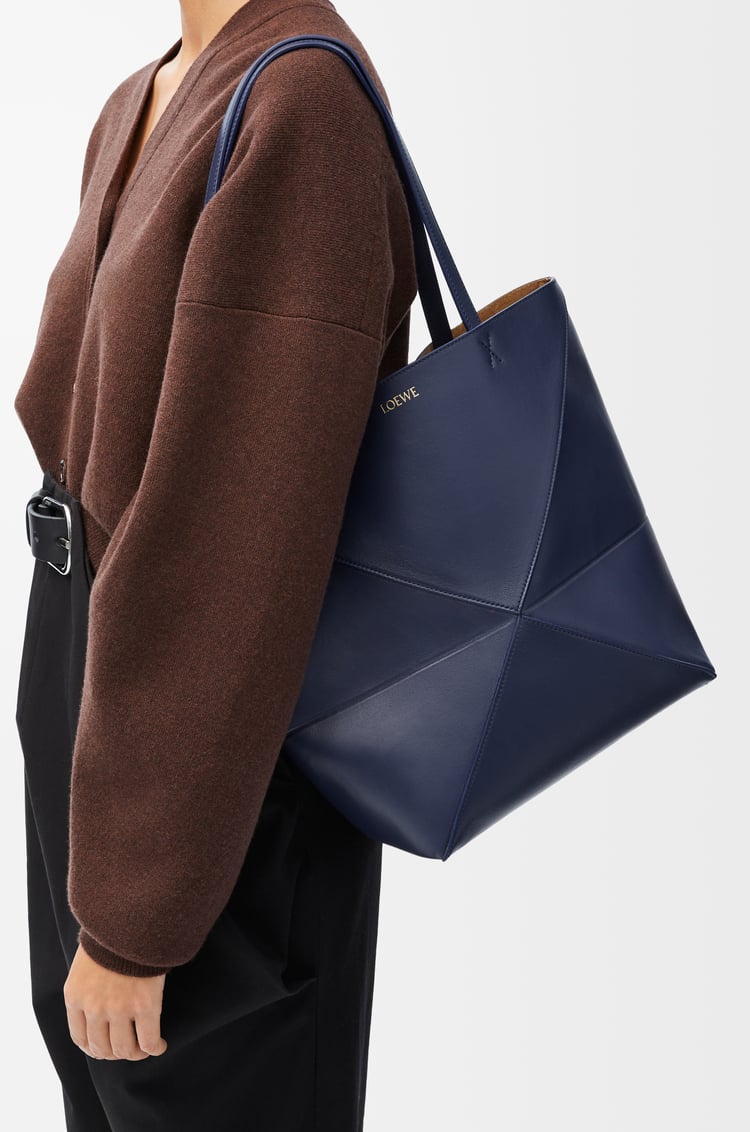 Loewe Medium Puzzle Fold Tote In Shiny Calfskin 9 Colours
