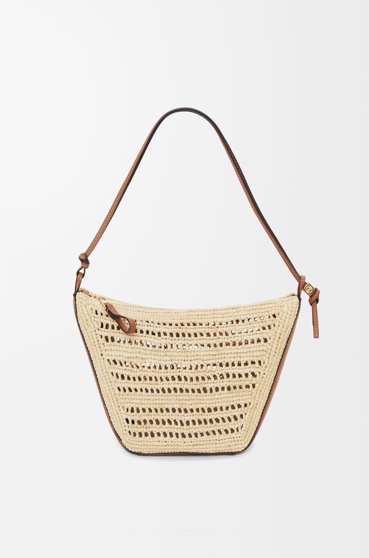 Loewe Mini Hammock Hobo in raffia and calfskin 1 Colours