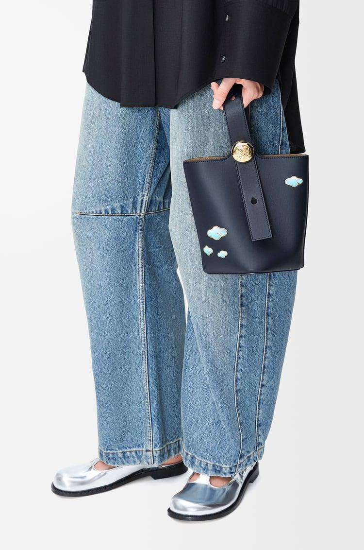 Loewe Mini Pebble Bucket In Nappa Calfskin 1 Colours