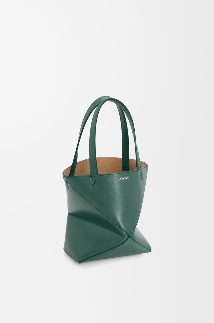Loewe Mini Puzzle Fold Tote In Shiny Calfskin 8 Colours