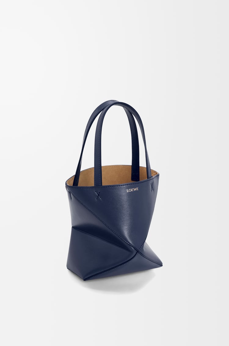Loewe Mini Puzzle Fold Tote In Shiny Calfskin 8 Colours