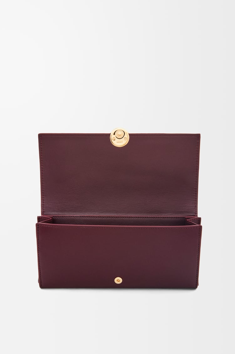 Loewe Pebble Continental Wallet In Shiny Nappa Calfskin 5 Colours
