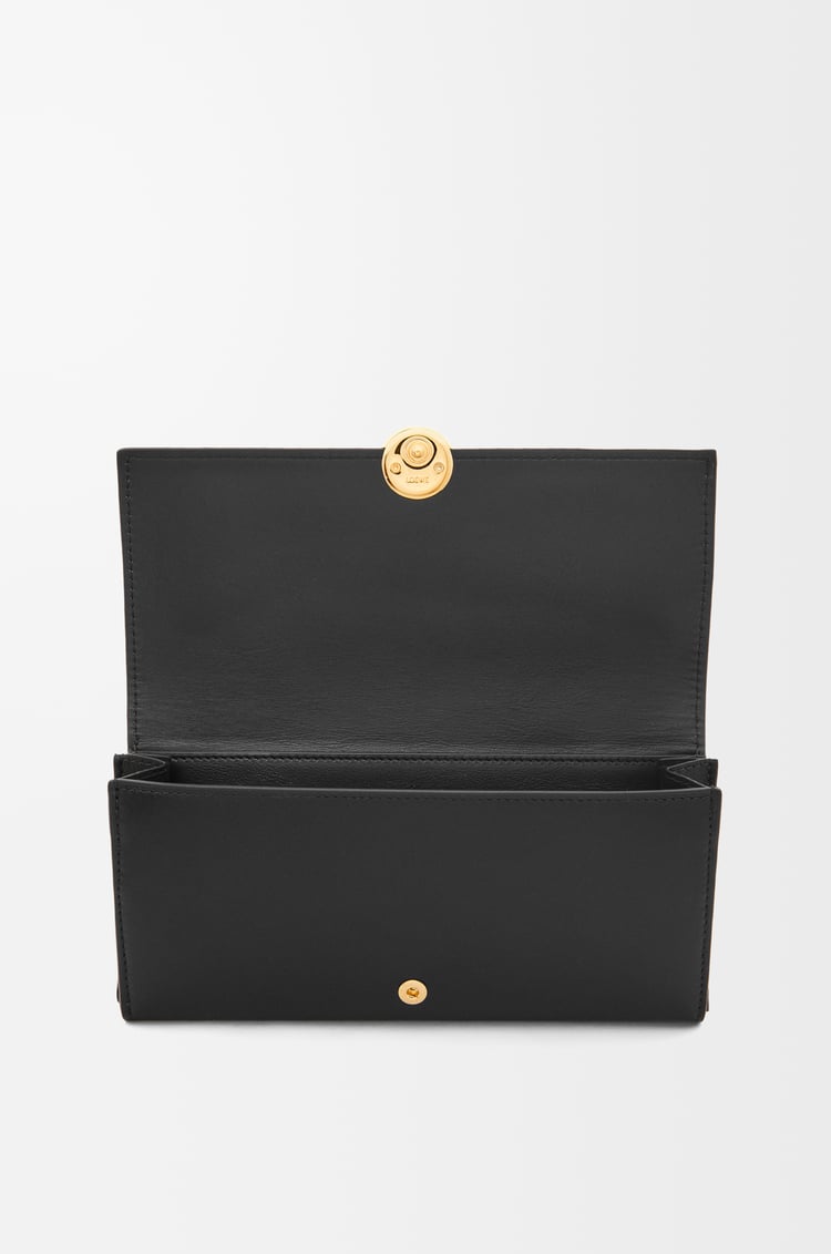 Loewe Pebble Continental Wallet In Shiny Nappa Calfskin 5 Colours