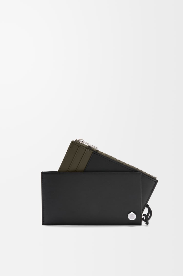 Loewe Pebble Slider Coin Cardholder In Shiny Nappa Calfskin 2 Colours