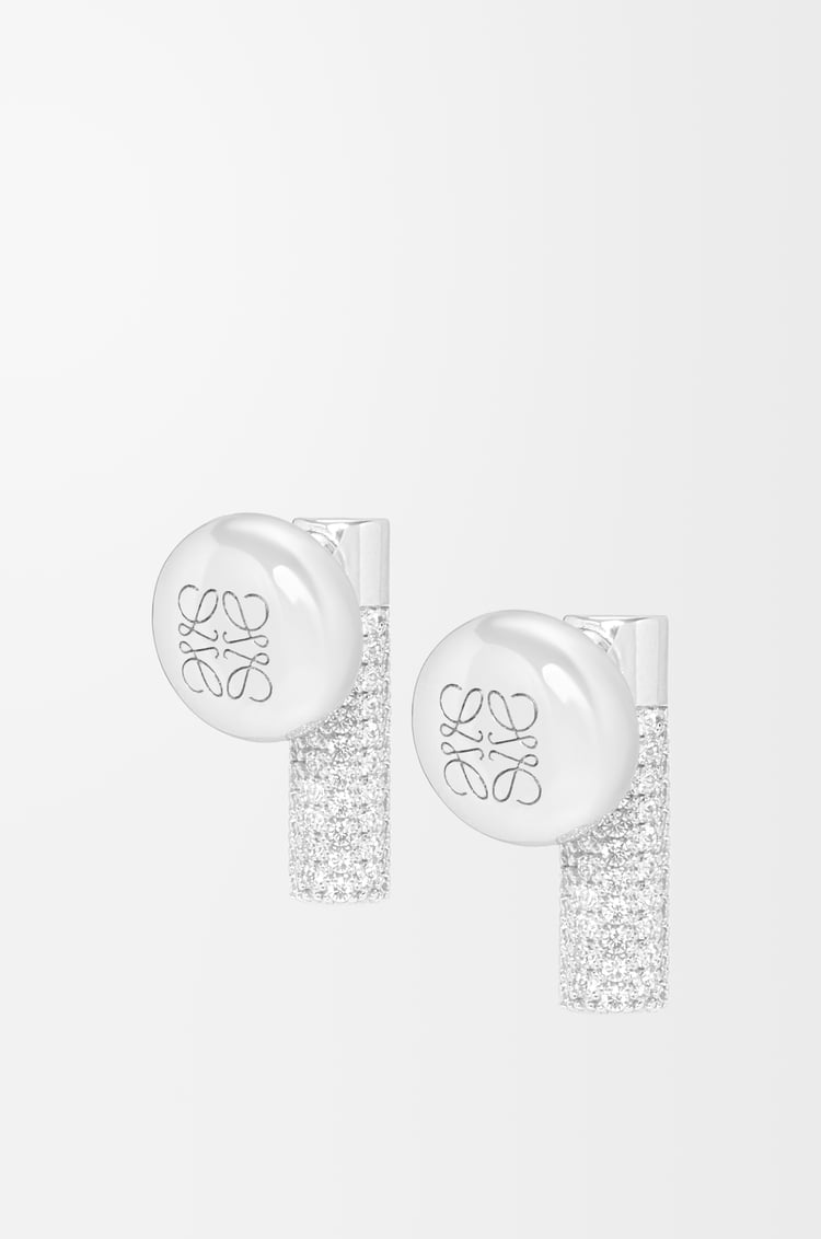 Loewe Pebble stud earrings in sterling silver and crystals 1 Colours