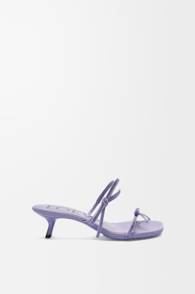 Loewe Petal sandal in suede and rhinestones 2 Colours