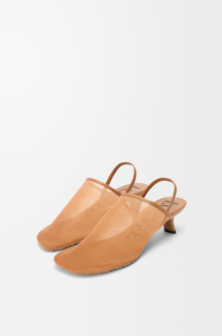 Loewe Petal Slingback Heel Sandal In Mesh 3 Colours