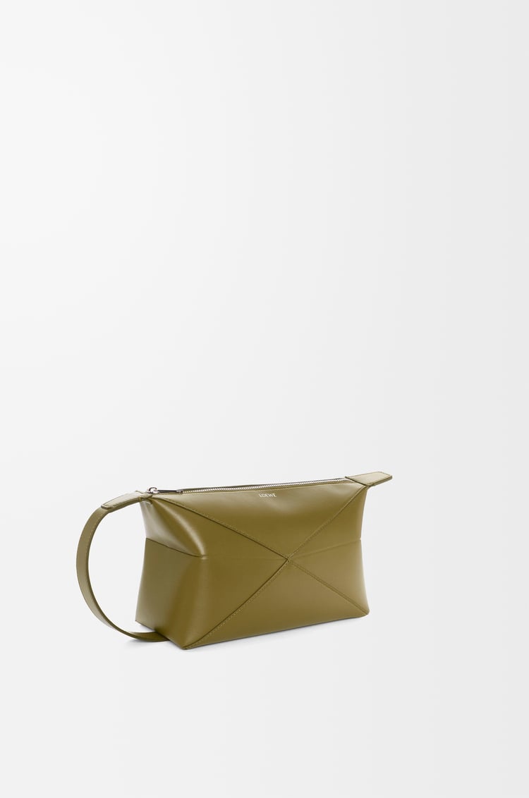 Loewe Puzzle Fold Wash Bag In Shiny Calfskin 4 Colours