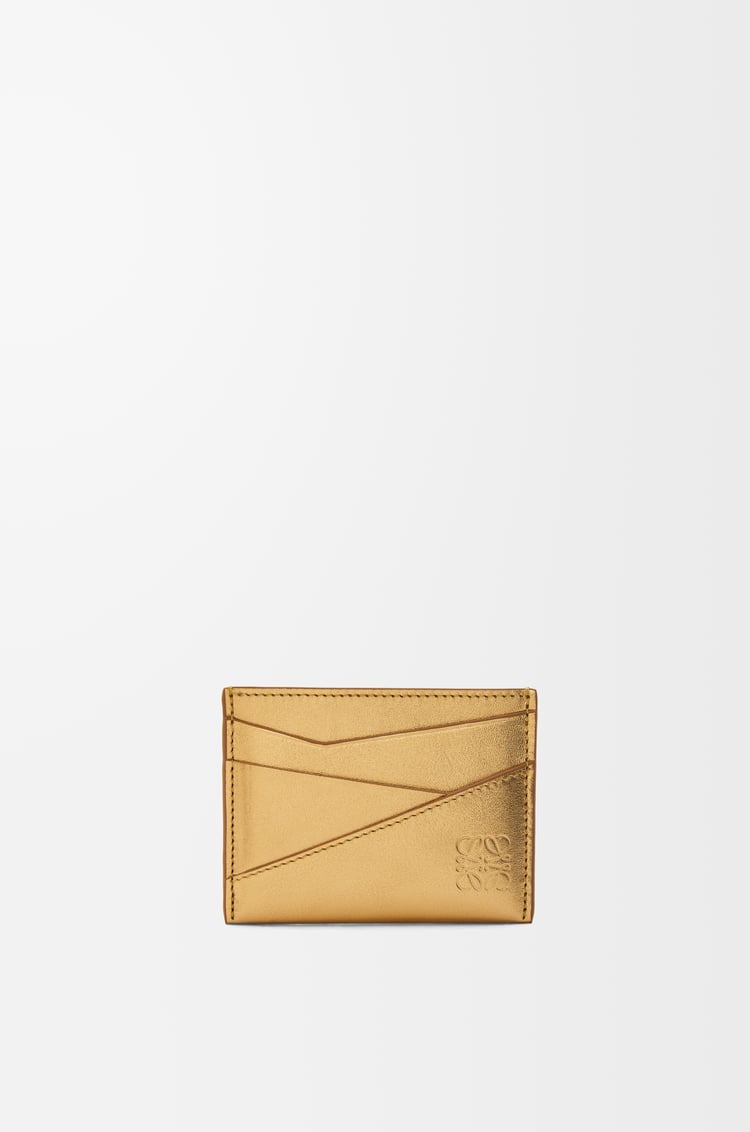 Loewe Puzzle plain cardholder in metallic calfskin 2 Colours