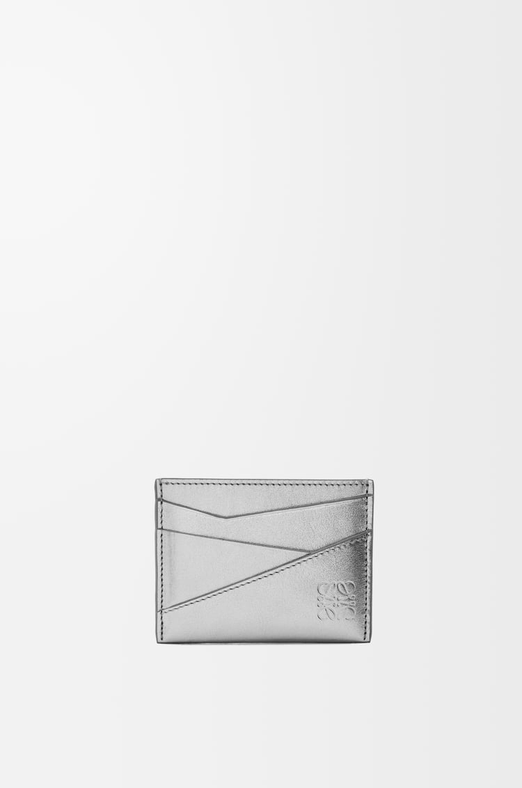 Loewe Puzzle plain cardholder in metallic calfskin 2 Colours