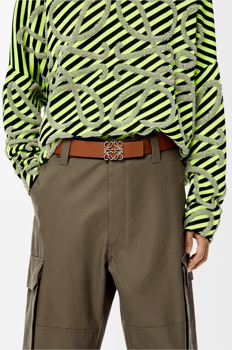 Loewe Reversible Anagram Belt In Soft Grained Calfskin And Smooth Calfskin 3 Colours