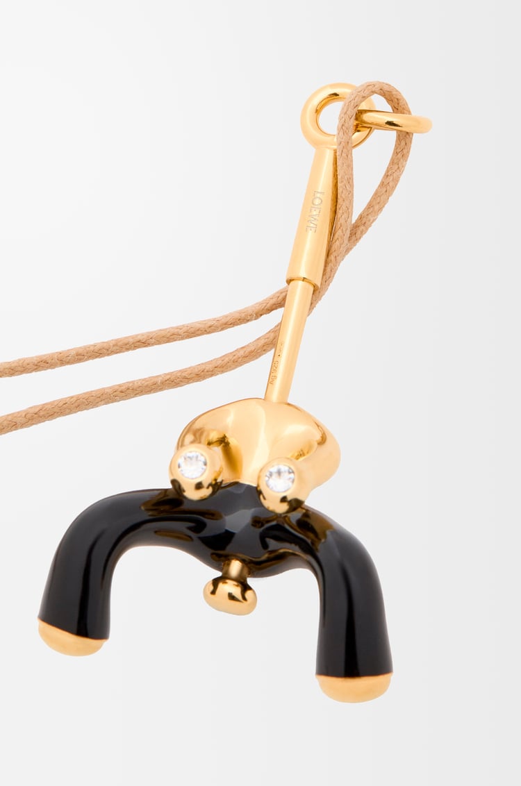 Loewe Seated Acrobat Pendant In Sterling Silver And Crystals 1 Colours