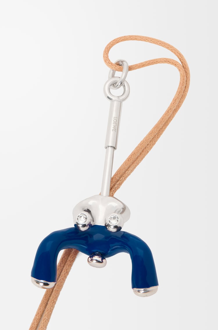 Loewe Seated Acrobat Pendant In Sterling Silver And Crystals 2 Colours