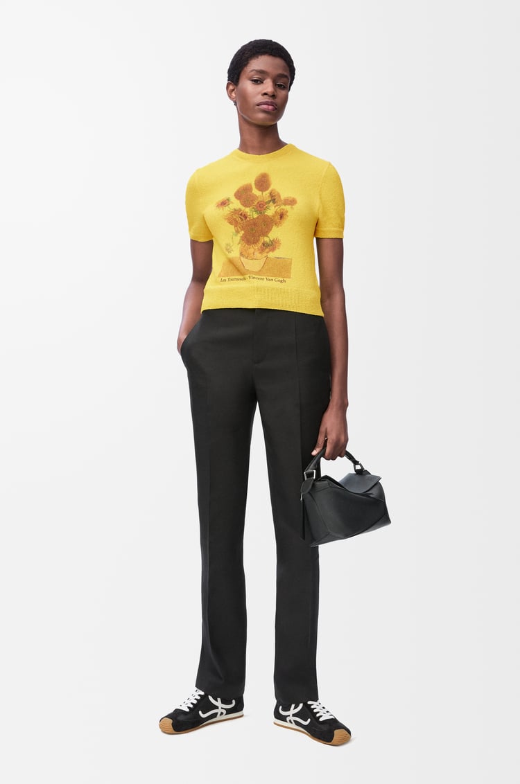 Loewe Short Sleeve Sweater In Cotton Blend 1 Colours