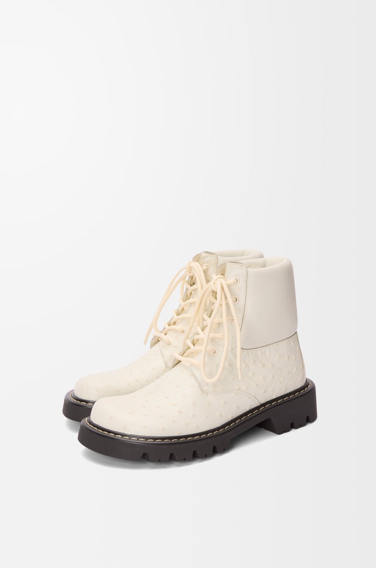 Loewe Sierra Combat Ankle Boot In Embossed Calfskin 1 Colours