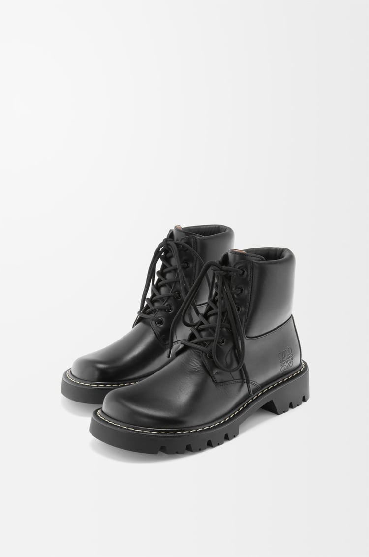 Loewe Sierra Combat Ankle Boot In Vegetable-tanned Calfskin 2 Colours