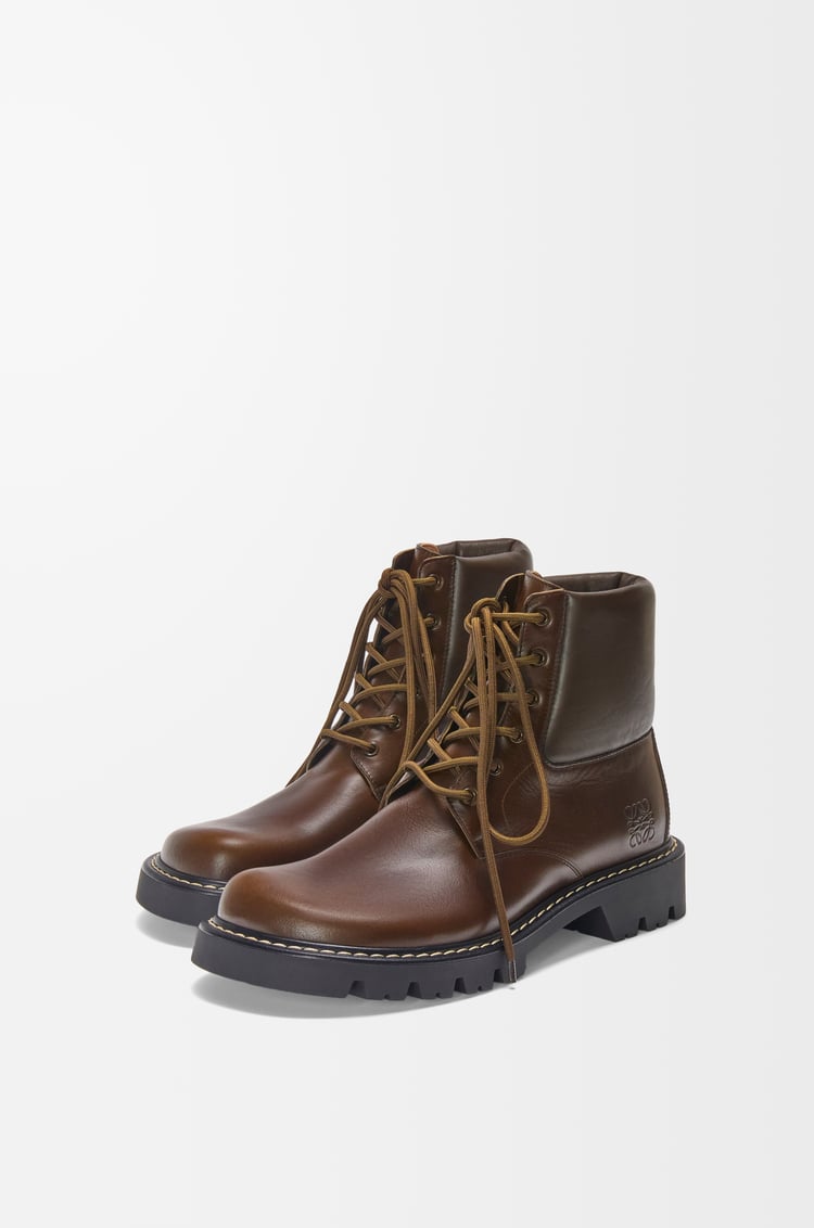 Loewe Sierra Combat Ankle Boot In Vegetable-tanned Calfskin 2 Colours