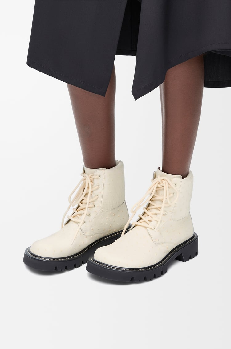 Loewe Sierra Combat Boot In Embossed Calfskin 1 Colours