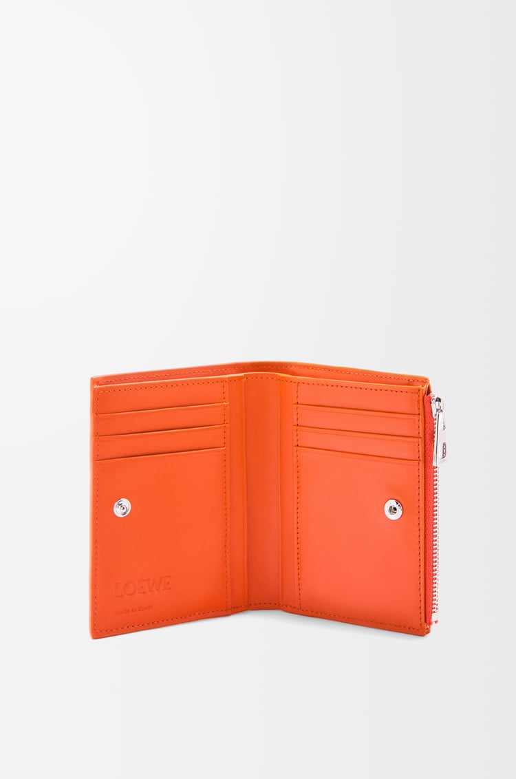 Loewe Slim Compact Walllet In Textured Classic Calfskin 4 Colours